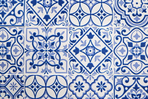 Tiled background with oriental ornaments