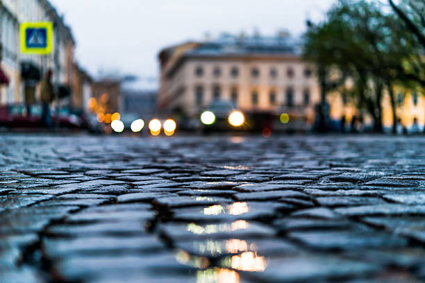 istock City central square paved with stone after a rain 503367290
