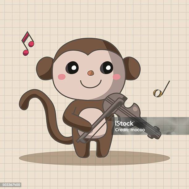 Animal Playing Instrument Cartoon Theme Elements Stock Illustration -  Download Image Now - Animal, Backgrounds, Cute - iStock