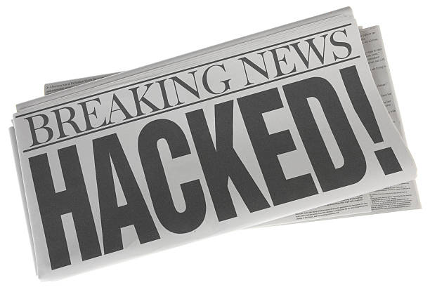 istock Hacked - Stock Image of Newspaper on White 503371433