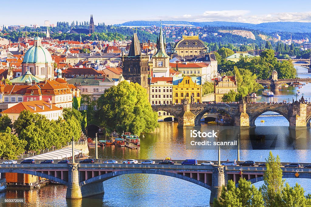 Puentes de la ciudad de Praga, República Checa - Foto de stock de Praga libre de derechos