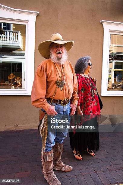 Vistors At The 2014 Spanish Market Santa Fe Nm Stock Photo - Download Image Now - 2014, Active Seniors, Adult