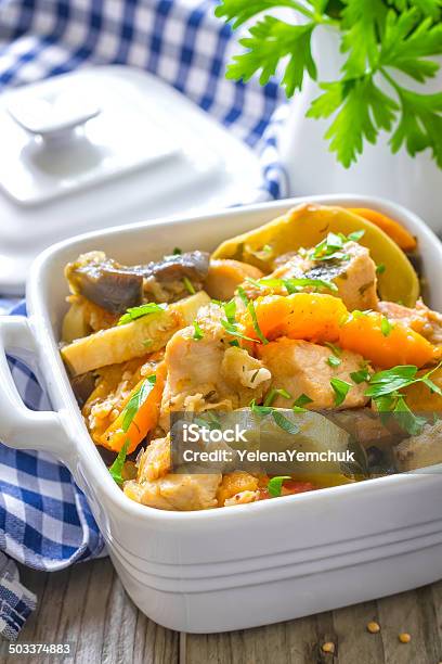 Vegetable Stew Stock Photo - Download Image Now - Chicken - Bird, Chicken Meat, Vegetable Stew