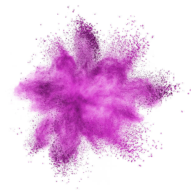 pink powder explosion, isoliert auf weiss - pink peppercorn pepper pink herb stock-fotos und bilder