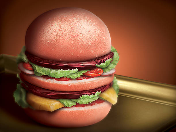 Creative vegetarian burger stock photo