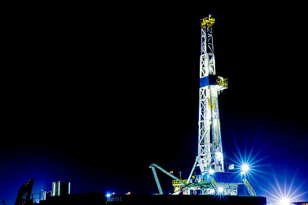 istock Texas Shale Oil Rig at Night 503377151