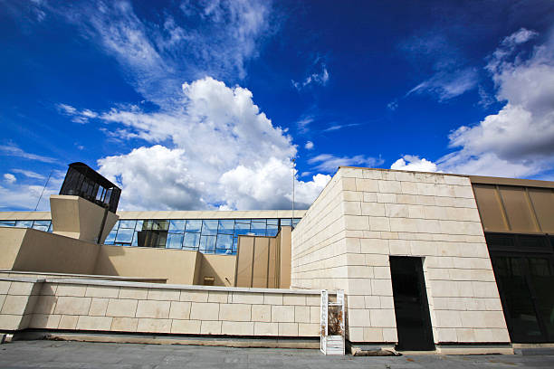 istock Modern building downtown, futuristic architecture. 503378679
