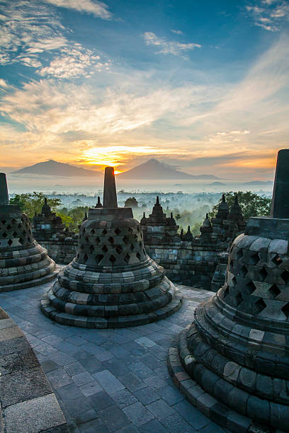 Borobudur Indonesia Borobudur Hindu Temple at Indonesia Mentawai Islands stock pictures, royalty-free photos & images