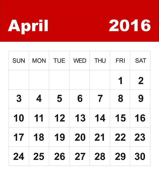 April 2016 calendar April 2016 calendar 2016 stock pictures, royalty-free photos & images