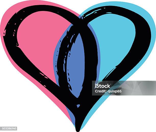 Heart Doodle Stock Illustration - Download Image Now - Bonding, Design Element, Doodle