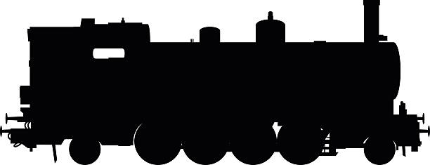 поезд - train steam train vector silhouette stock illustrations