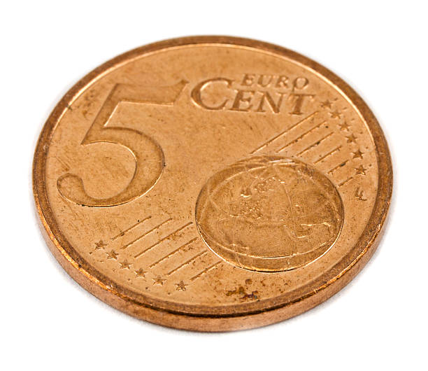 istock Five Euro cents coin isolated on white background 503390384