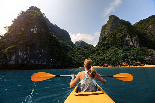 istock Lady with the kayak 503391228