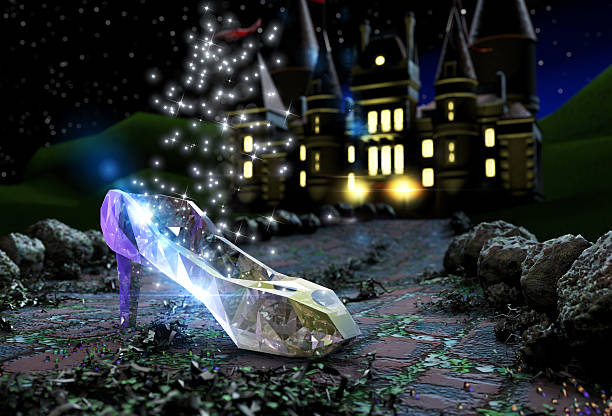 Cinderella Cinderella's slipper on a road Hidden Meaning stock pictures, royalty-free photos & images