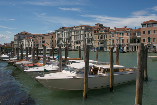 boats at grand canal of venice italy