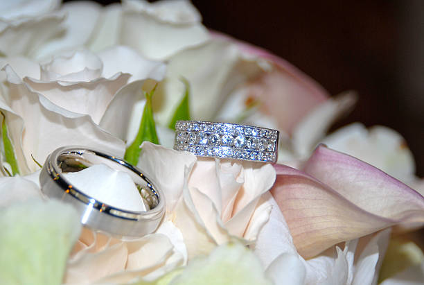 istock Floral Wedding Rings 503401739