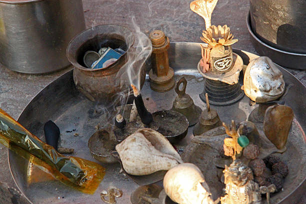 istock India: Tray of Religious Items in Varanasi 503402031