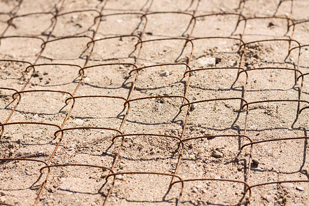 istock Metal mesh on the sand 503403013