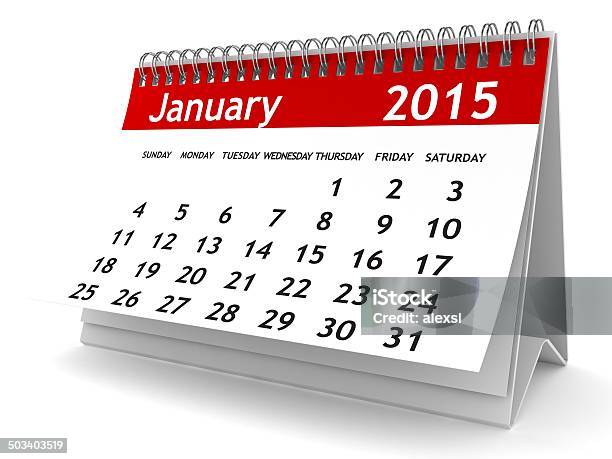 Januar 2015kalender Series Stockfoto und mehr Bilder von 2015 - 2015, Fotografie, Freisteller – Neutraler Hintergrund