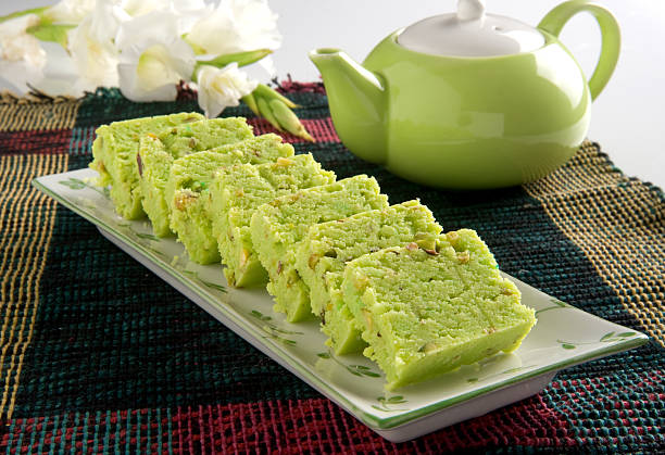 Pistachio Barfi Fresh, delicious Famous Pista Barfi mithai stock pictures, royalty-free photos & images