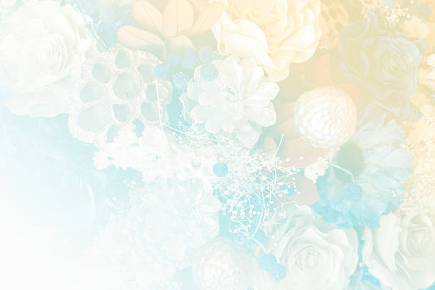bouquet of blooming artificial flower with color filter and soft focus