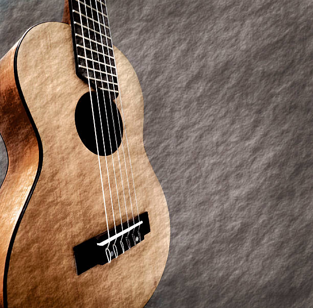istock Guitar with grunge background. 503414592