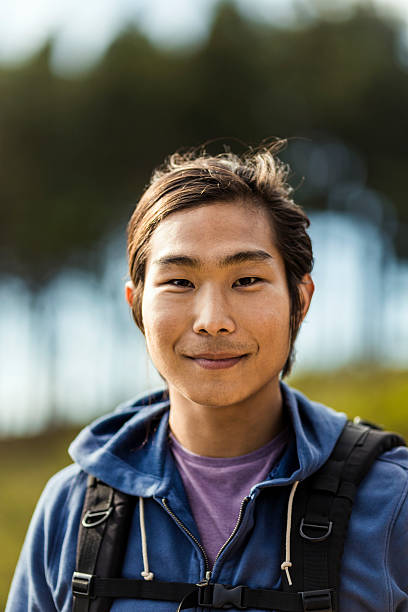 istock Portrait of confident hiker in forest 503417452