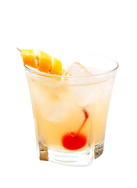 istock Whiskey Sour cocktail isolated on white background 503417630