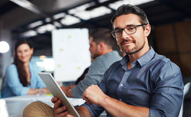 istock I've got my whole office on this tablet 503418490