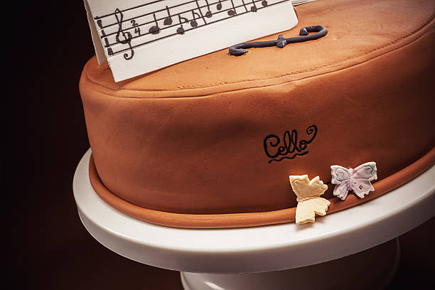 istock Cake In Shape of Piano and Cello 503419770