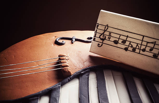 istock Cake In Shape of Piano and Cello 503419788