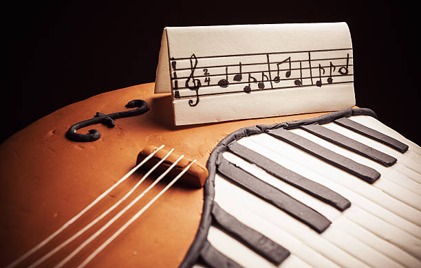 istock Cake In Shape of Piano and Cello 503419822