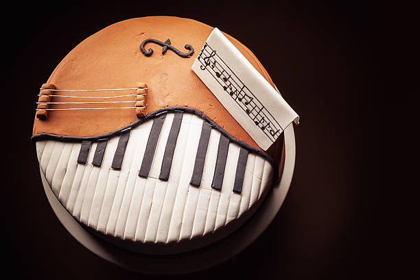 istock Cake In Shape of Piano and Cello 503419842