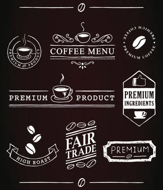 Vector illustration of Coffee Badges and Labels
