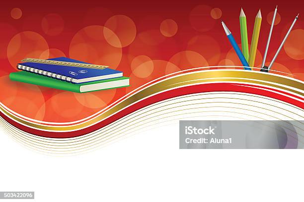 Book Ruler Background Background School Book Notebook Ruler Pen Pencil Compasses Gold Frame ...