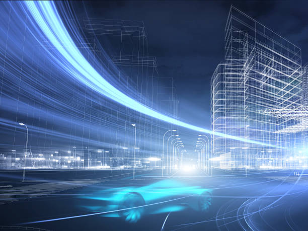 istock Urban highway traffic at night 503422936