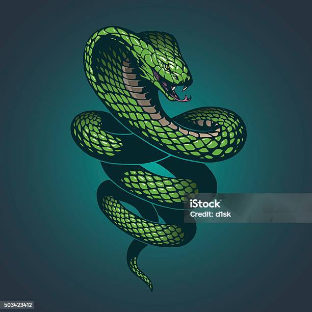 Snake Illustration Stock Illustration - Download Image Now - Snake, Cobra, Spiral