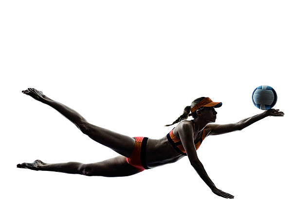 istock woman beach volley ball player silhouette 503428008