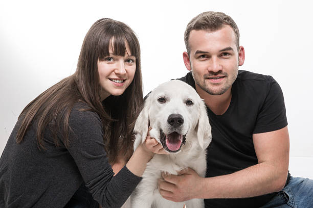 Family portrait with a dog