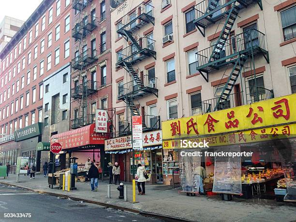 Chinatown In Manhattan Stock Photo - Download Image Now - Billboard, Chinatown, Chinese Culture