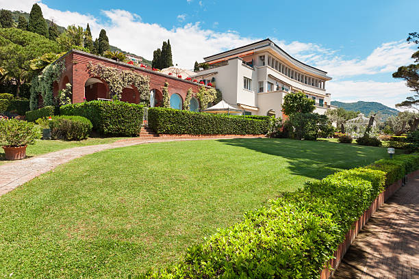 istock beautiful garden of a villa 503434977