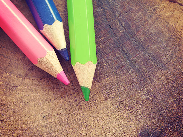 istock Color pencils old retro vintage style 503435073