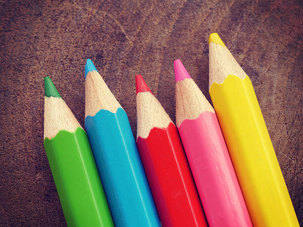 istock Color pencils old retro vintage style 503435081
