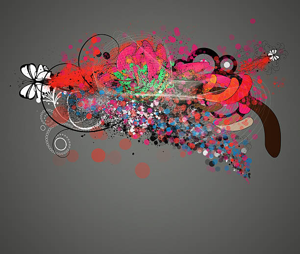 Grunge art style textured abstract digital background