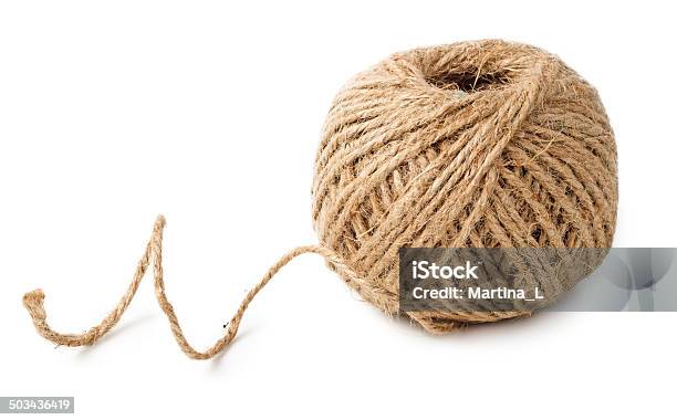 Skein Of Rope Stock Photo - Download Image Now - Cut Out, White Background, Abstract