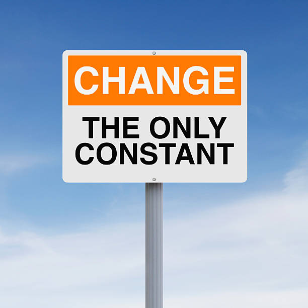 Constant Change A conceptual sign on Change continuity stock pictures, royalty-free photos & images