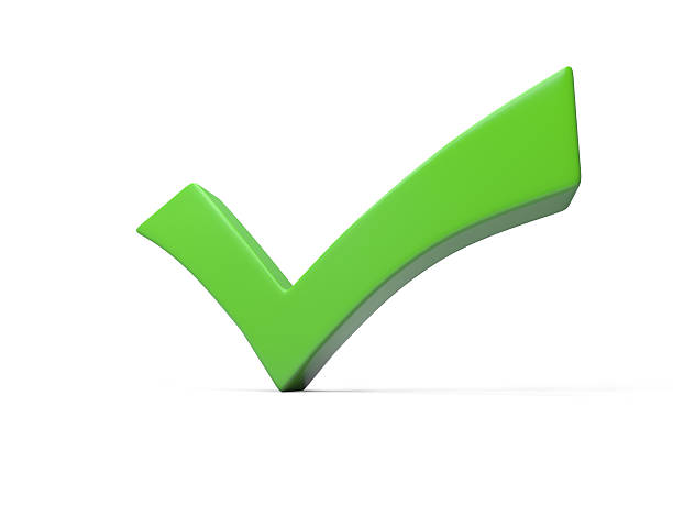 green checkmark stock photo