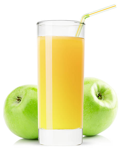 istock glass of apple juice isolated on white background 503454354