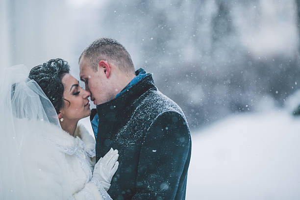 istock Bride and groom walking on the city 503454828