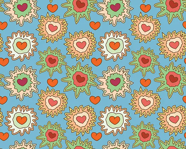 Vector illustration of Seamless pattern on the theme of Valentine's Day